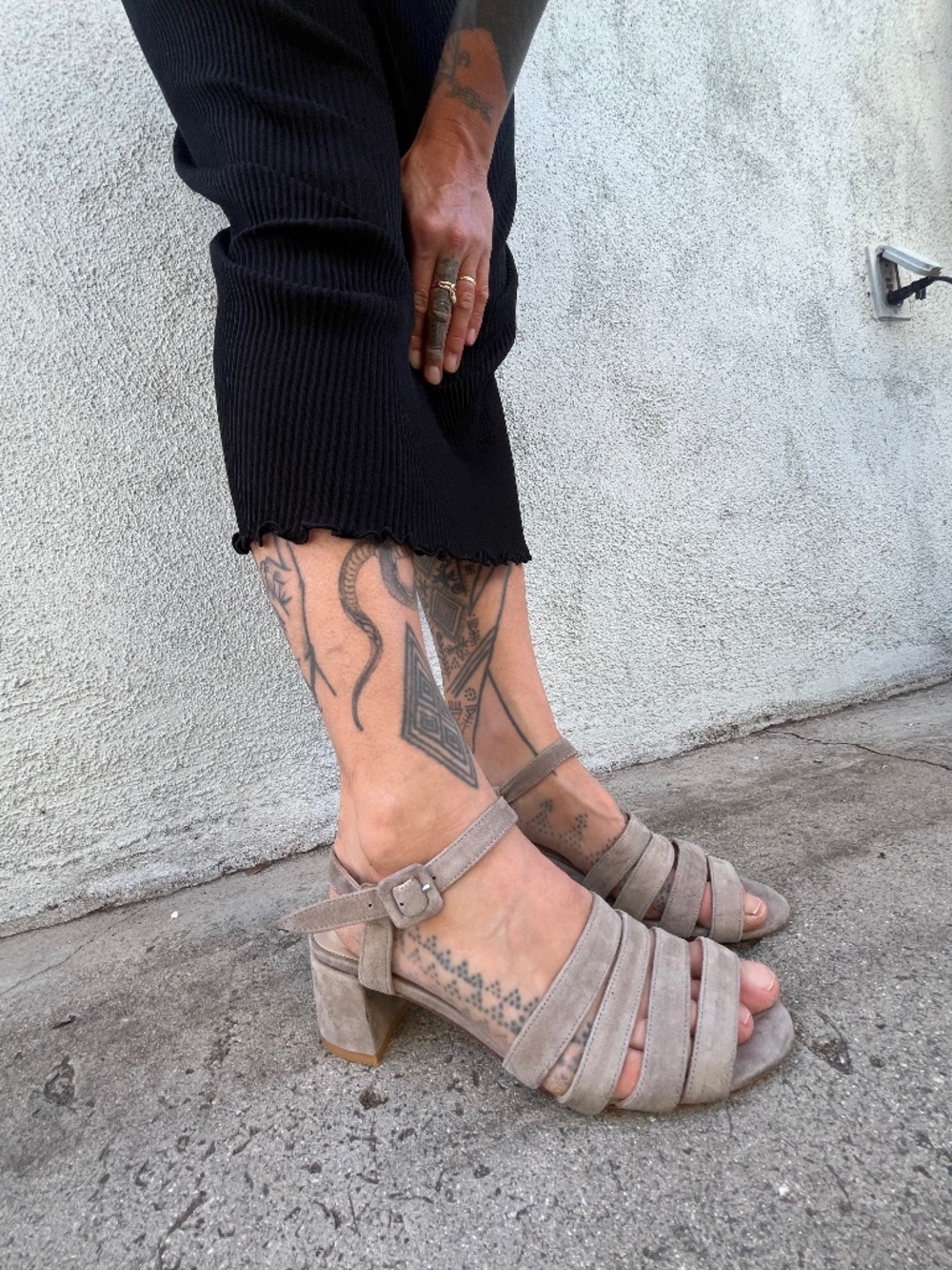 Maryam Nassir Zadeh Palma low sandals mid heel heels 37 6.5 6 1/2 7 nyc designer
